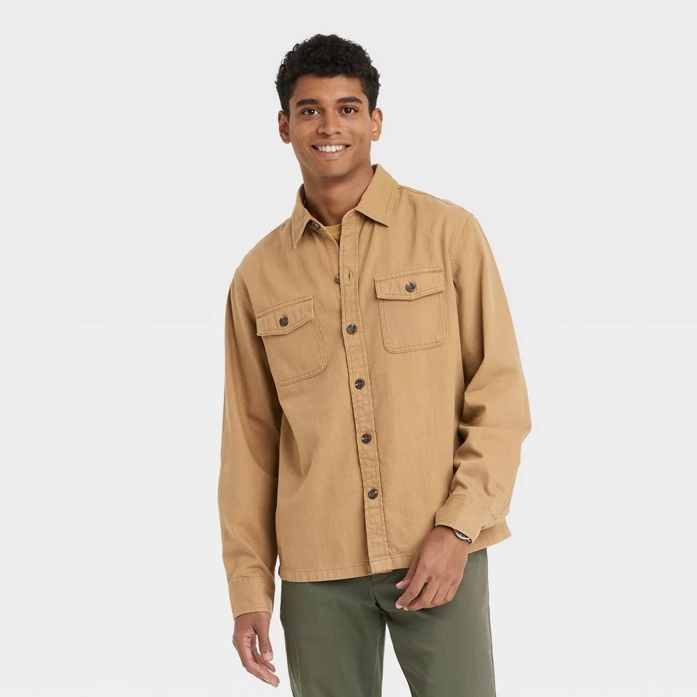 Goodfellow & Co Tan Lightweight Shirt Jacket